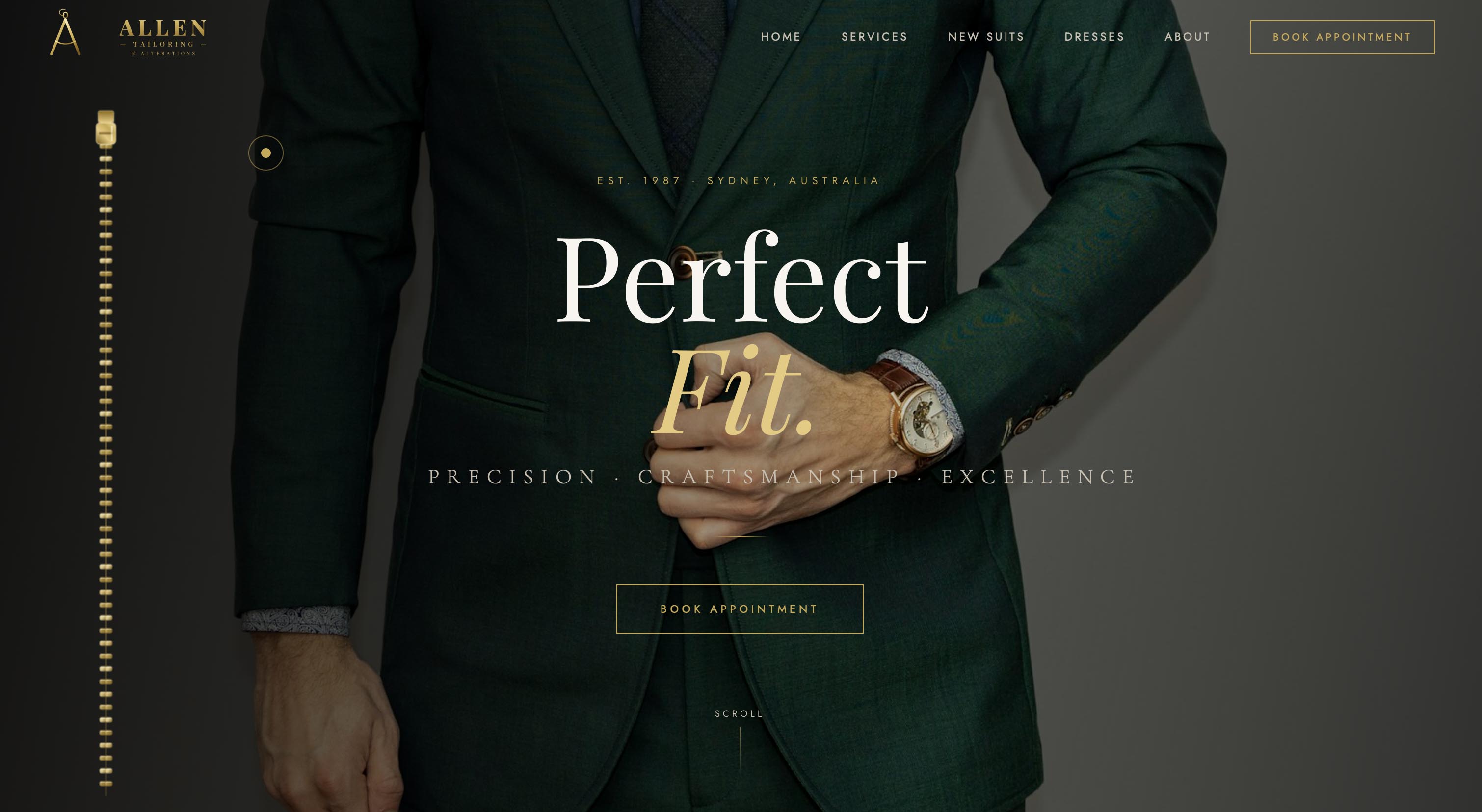 Allen Tailoring website preview